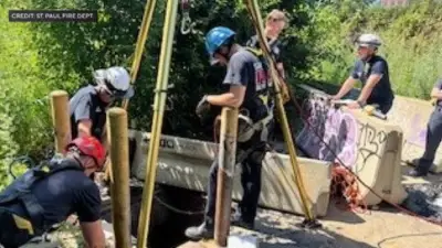 Man rescued from sewer after being stuck for 3 to 4 days