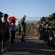 Federal Agents Clash With Protesters During Immigration Raid at California Farm